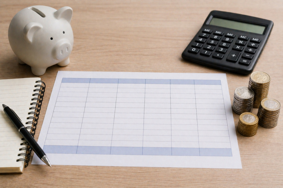Familienbudget planen mit Tabelle