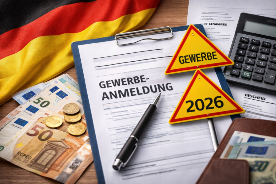 Gewerbe anmelden Kosten Deutschland 2026 vollständig erklärt