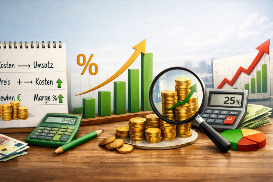 Gewinn und Marge in Prozent berechnen