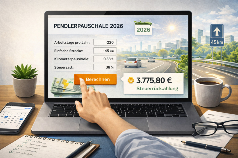 Pendlerpauschale Rechner 2026