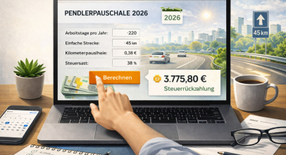 Pendlerpauschale Rechner 2026
