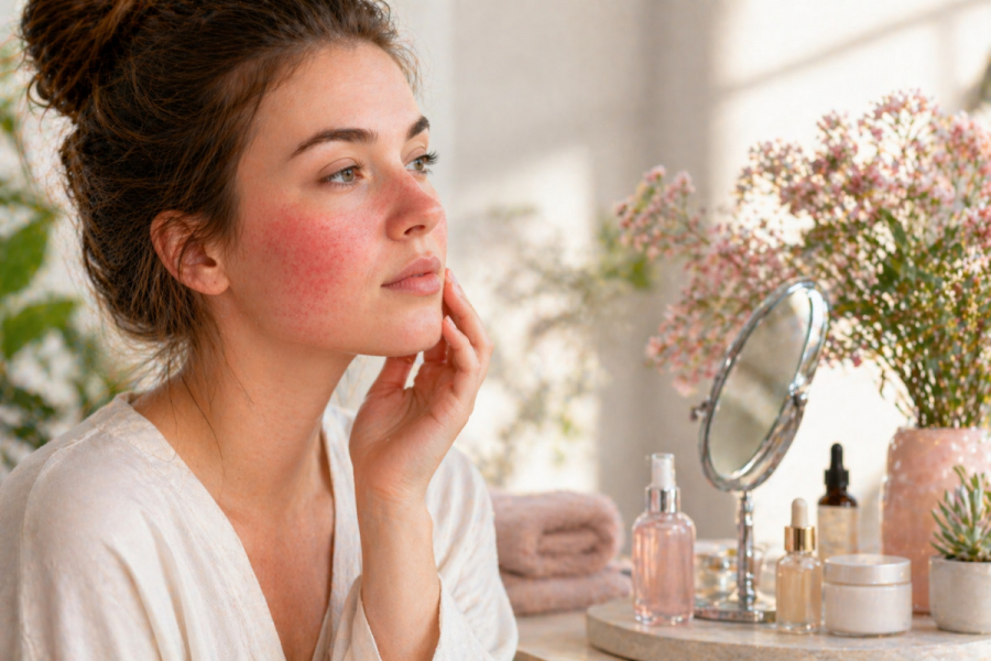 Rosacea Ursachen und Pflege