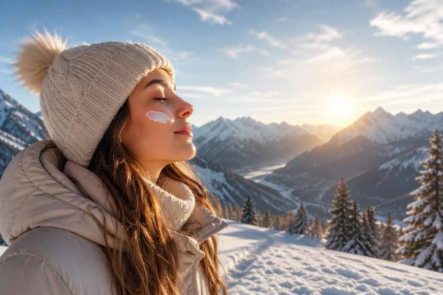 Sonnenschutz im Winter notwendig