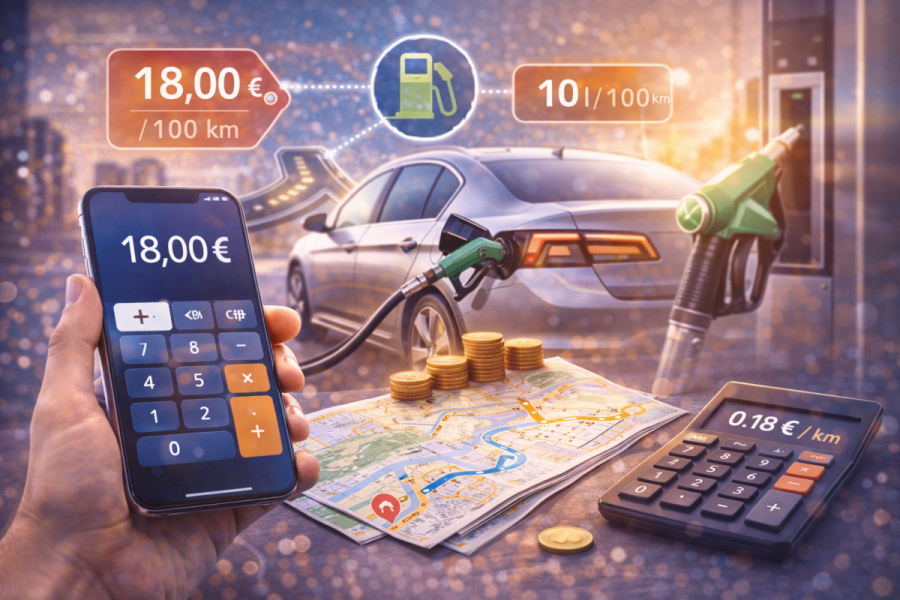 Spritkosten Rechner pro Kilometer