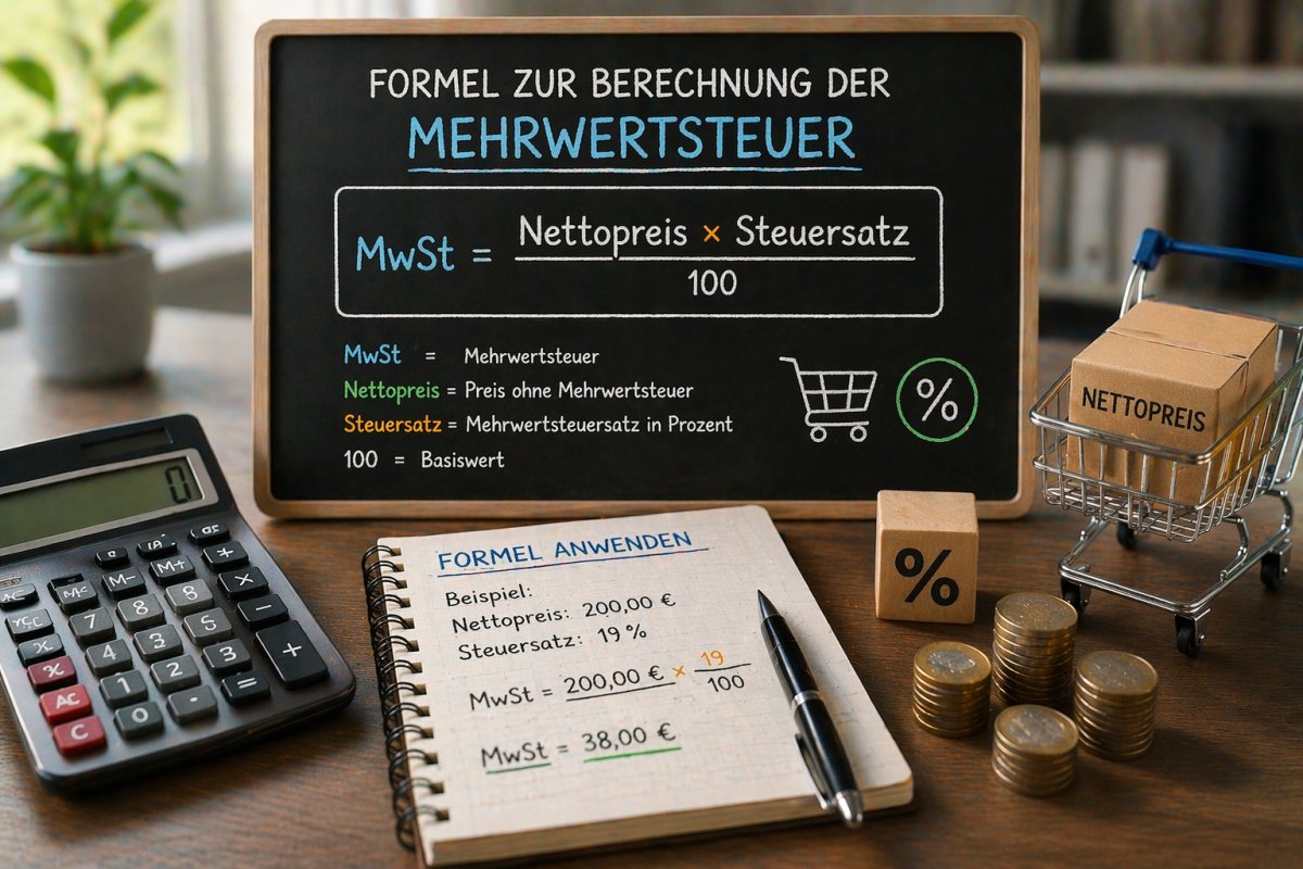 Formel zur Berechnung der Mehrwertsteuer