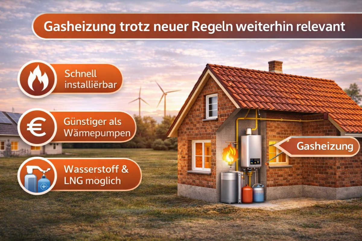 Gasheizung trotz neuer Regeln weiterhin relevant