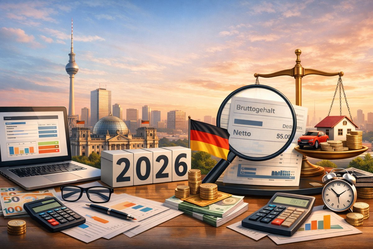 Gehaltsrechner 2026 Deutschland Einkommen realistisch berechnen und besser planen