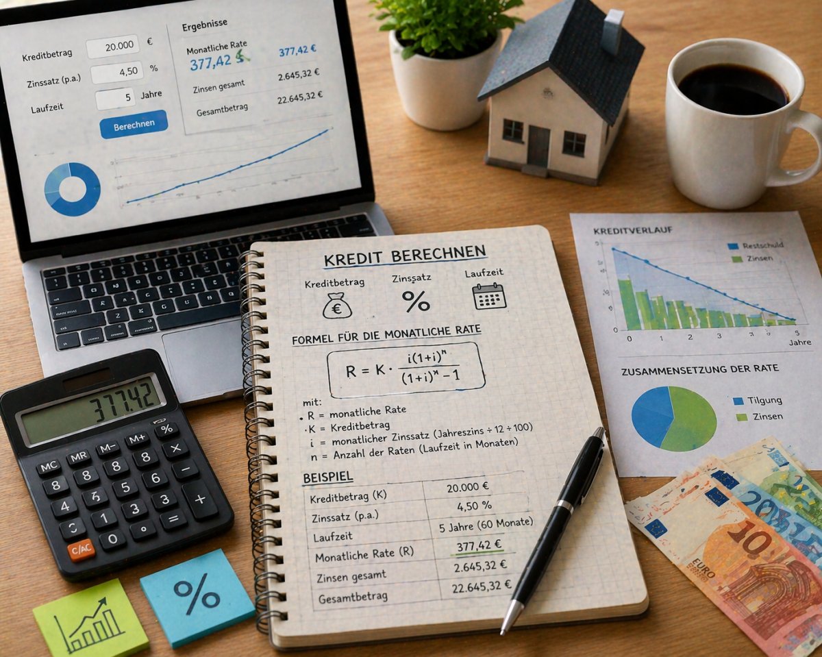 Kredit berechnen mit Zinsen und Laufzeit Kredit berechnen mit Zinsen und Laufzeit