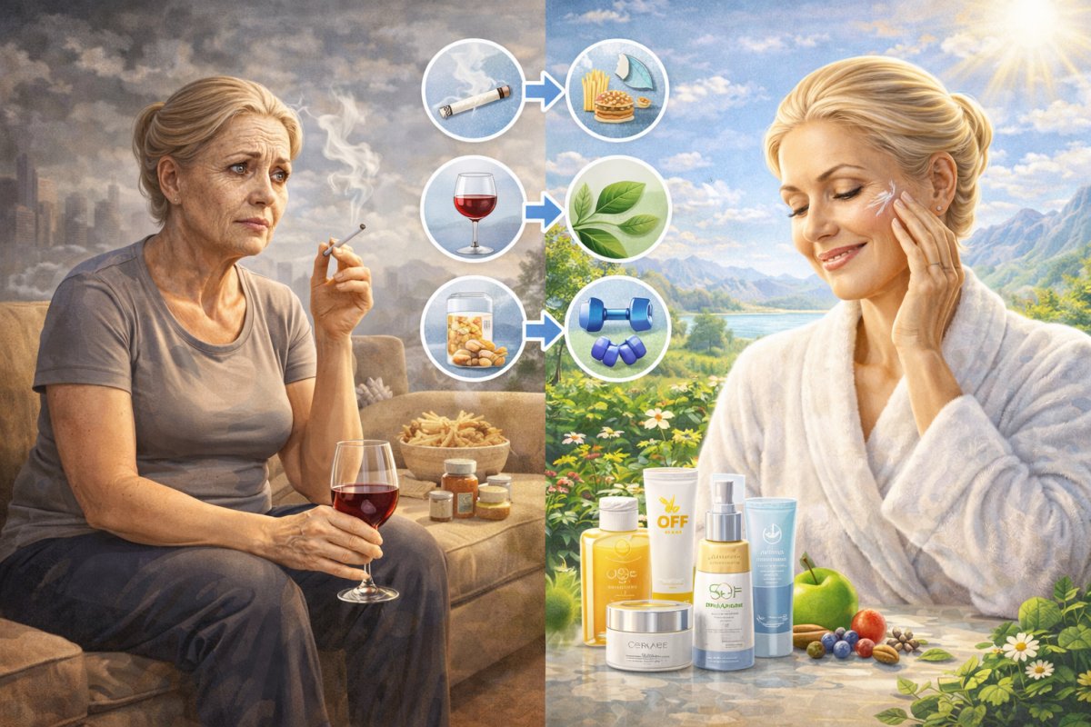 Lebensstil und Anti-Aging Hautpflege