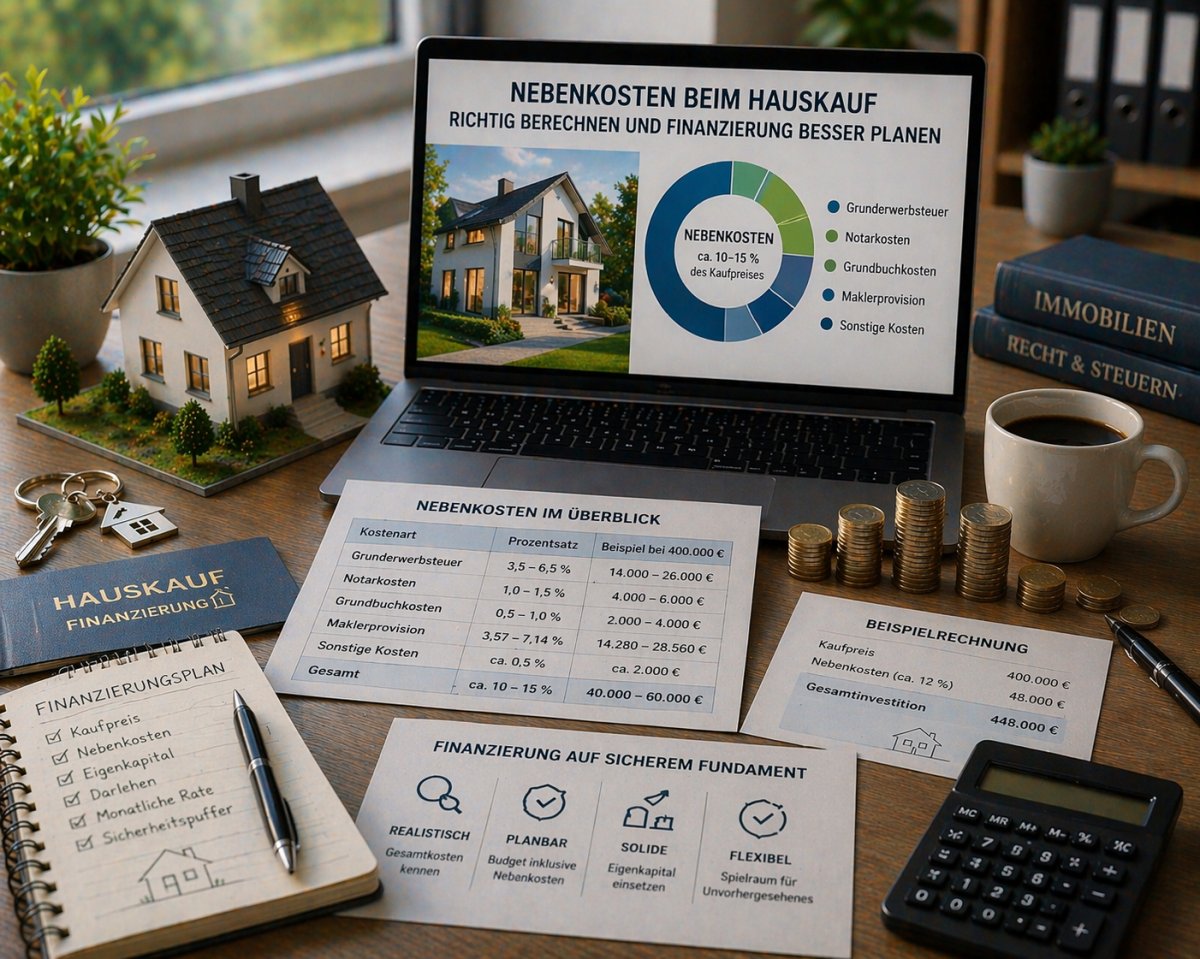 Nebenkosten beim Hauskauf richtig berechnen und Finanzierung besser planen