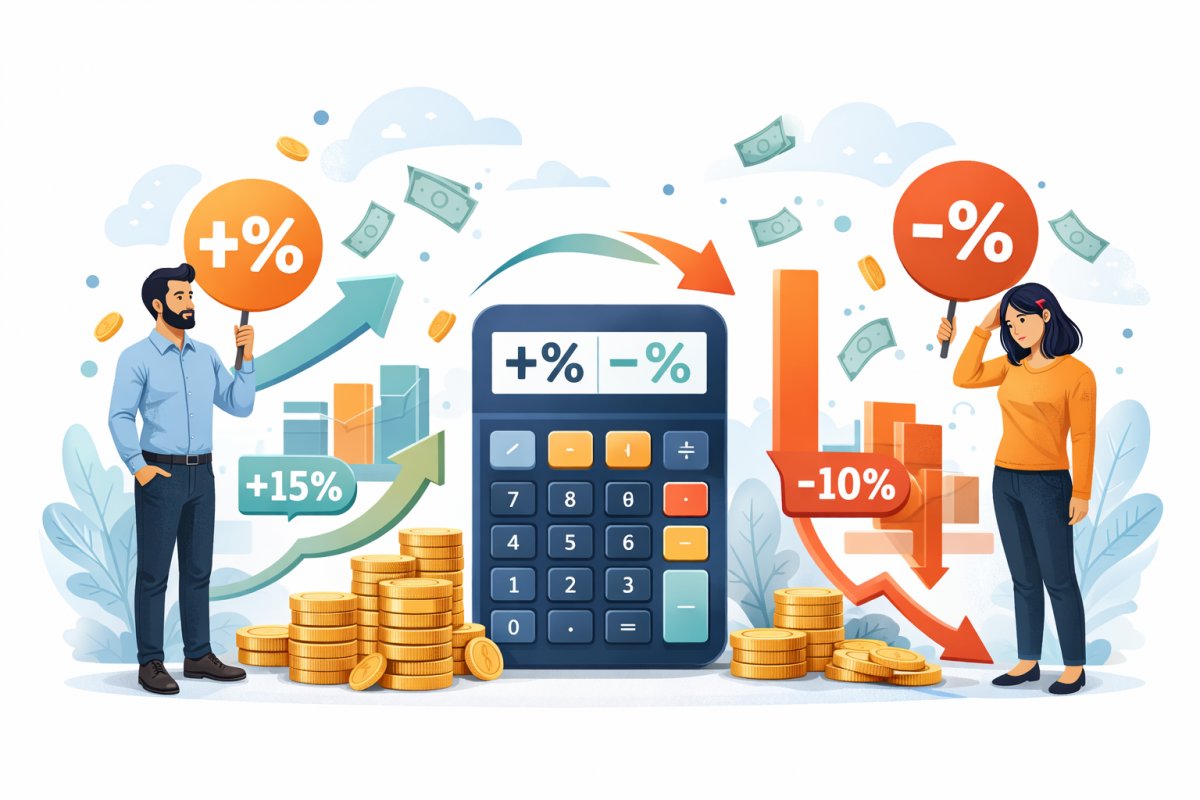 Plus Prozent und Minus Prozent richtig anwenden Plus Prozent und Minus Prozent richtig anwenden