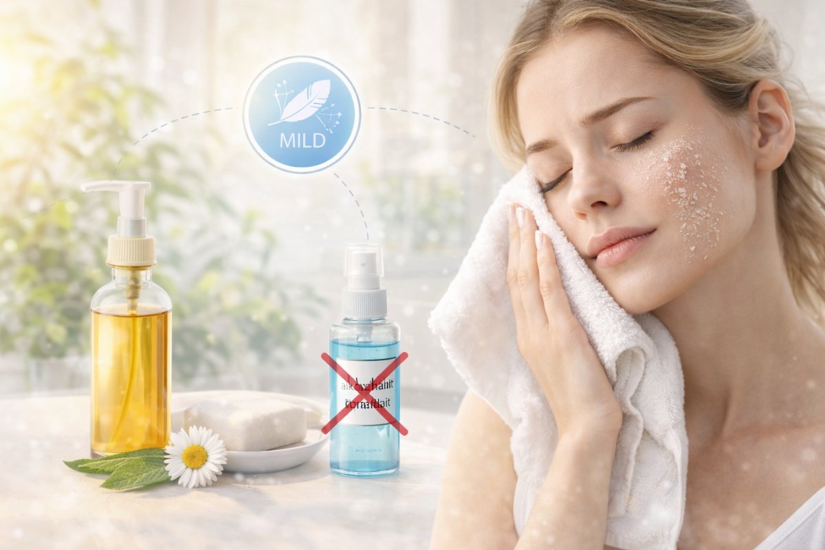 Reinigung bei trockener Haut schonend gestalten Reinigung bei trockener Haut schonend gestalten