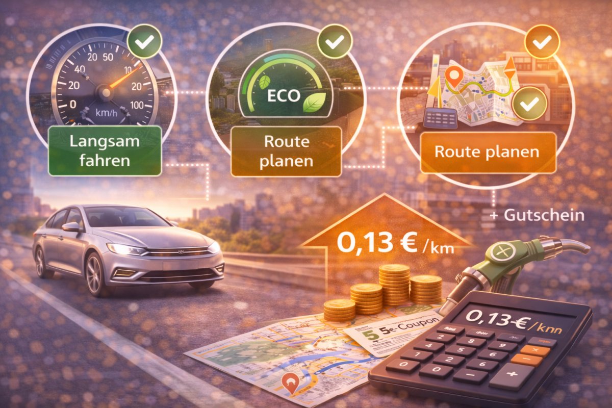 Spritkosten senken durch Fahrstil und bessere Planung