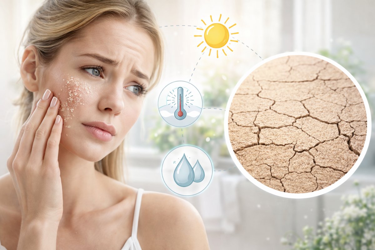 Trockene Haut als häufiges Hautproblem Trockene Haut als häufiges Hautproblem
