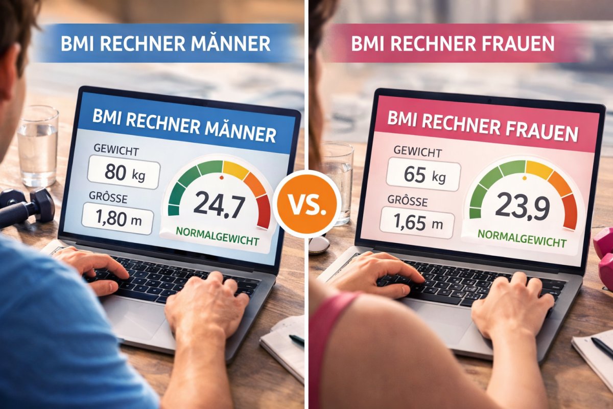 Unterschied zwischen BMI Rechner f&uuml;r M&auml;nner und Frauen