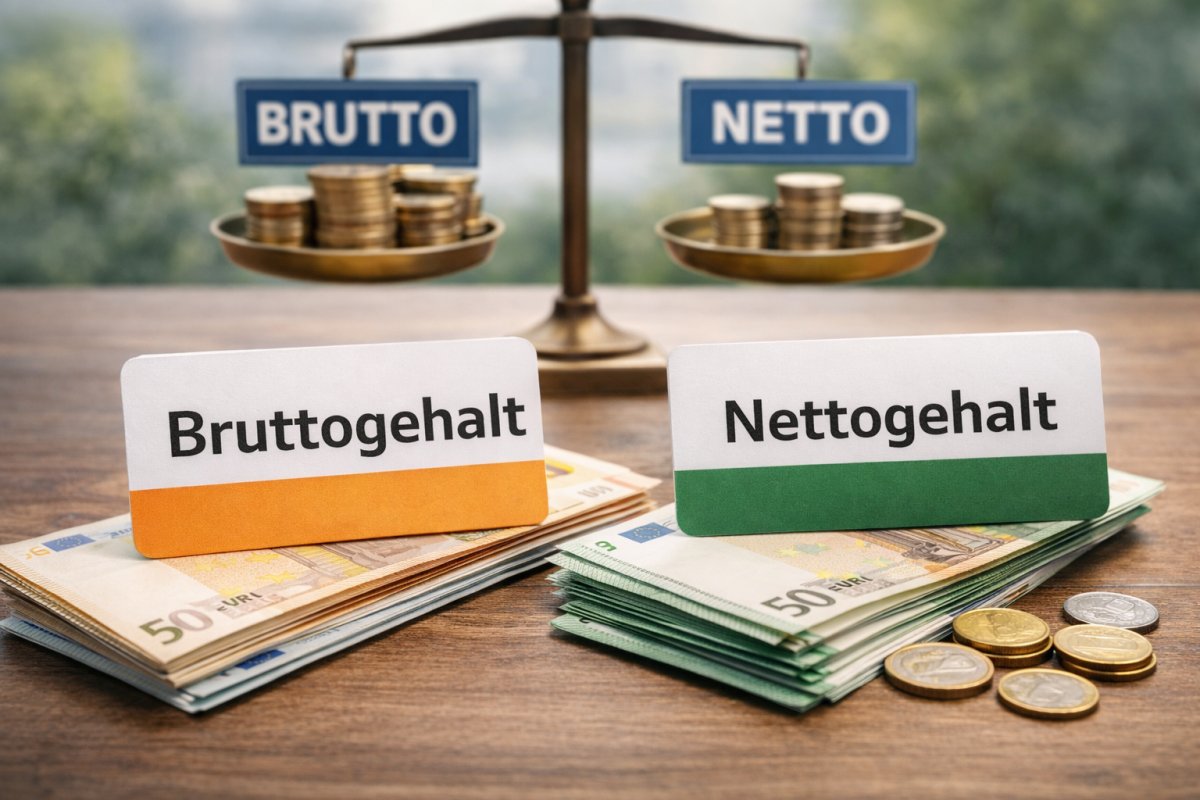 Unterschied zwischen Bruttogehalt und Nettogehalt richtig verstehen