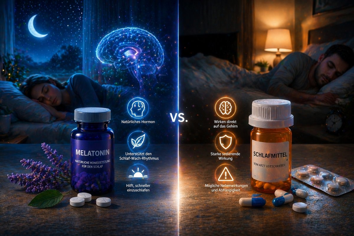 Unterschied zwischen Melatonin und Schlafmitteln