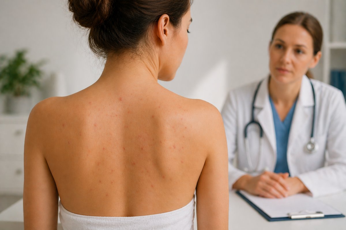 Wann man mit R&uuml;ckenpickeln zum Arzt gehen sollte