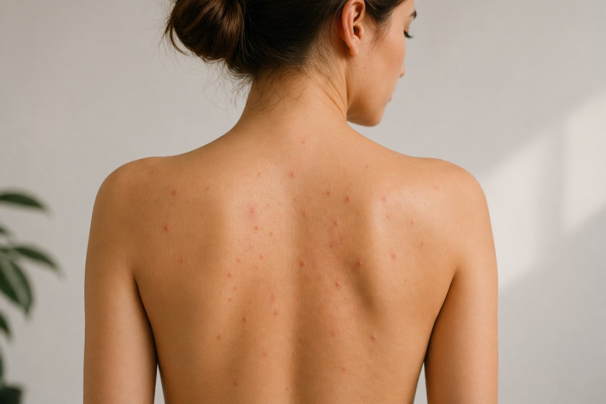 Warum Pickel am R&uuml;cken so h&auml;ufig auftreten
