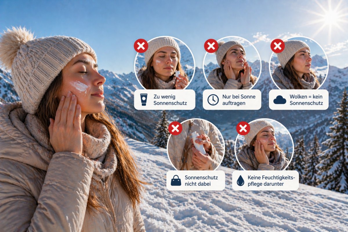 Welche Fehler beim Sonnenschutz im Winter h&auml;ufig gemacht werden