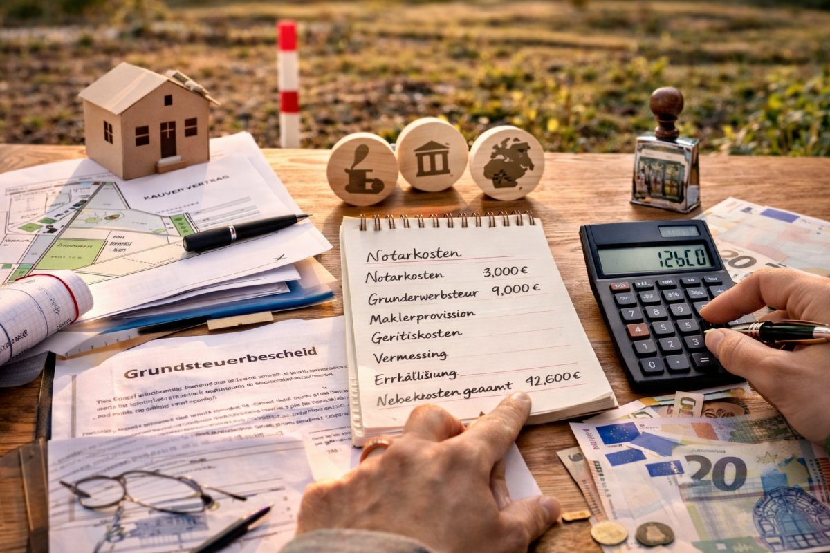 Welche Nebenkosten beim Grundst&uuml;ckskauf entstehen