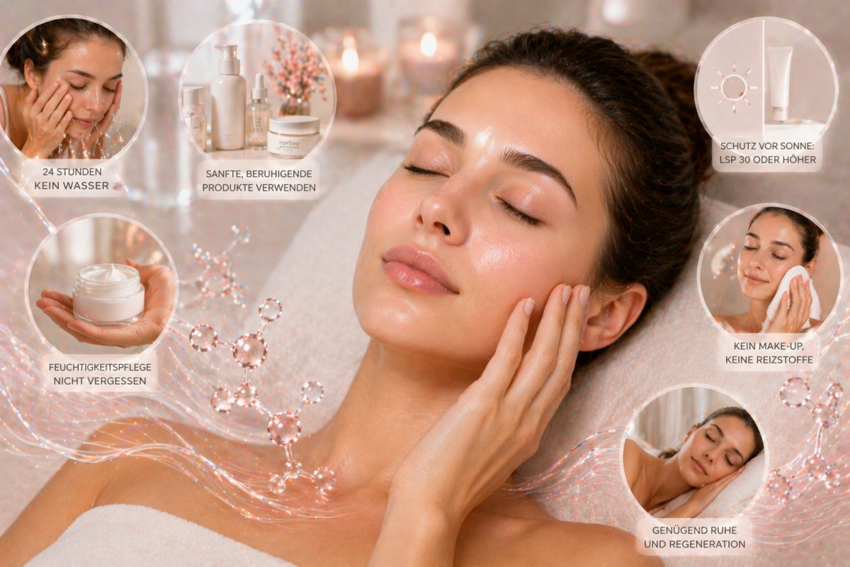 Wie die Haut nach Microneedling gepflegt werden sollte