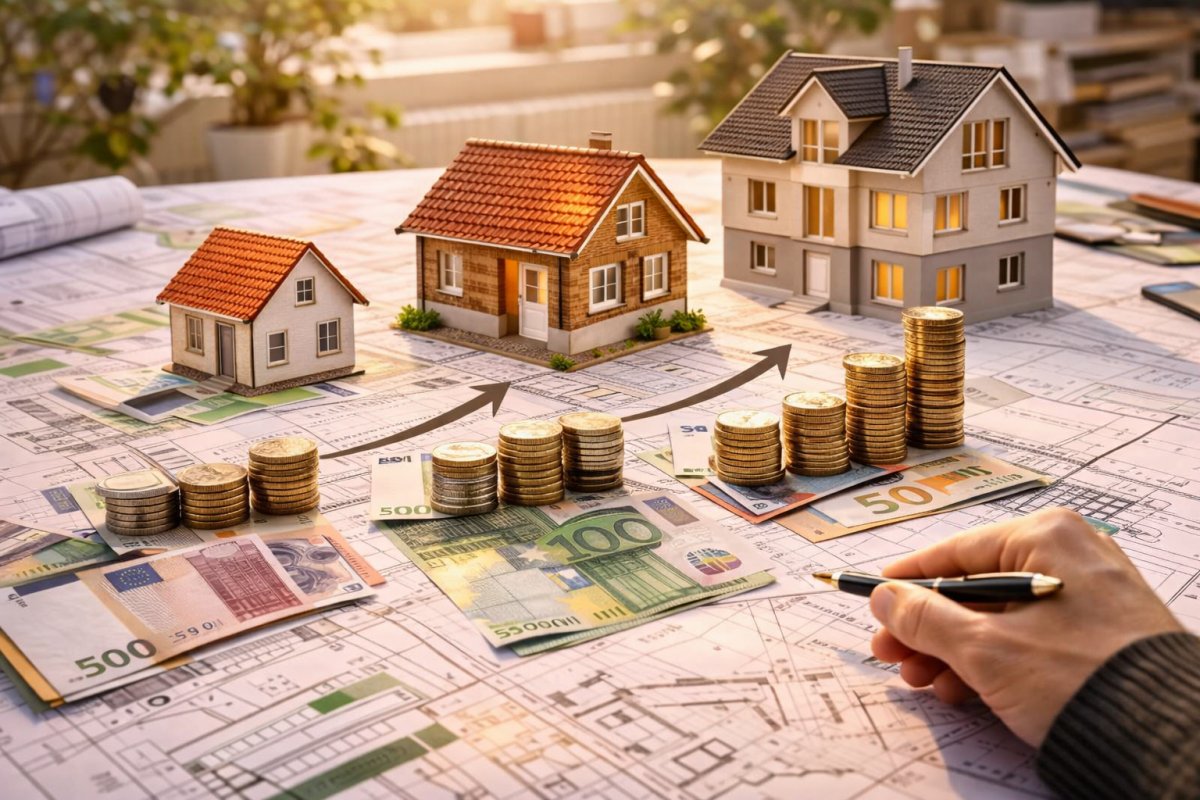 Wie sich die Hausgr&ouml;&szlig;e auf den Quadratmeterpreis auswirkt