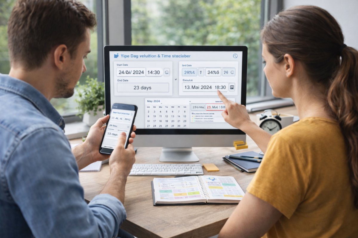 Zeitrechner und Datumsrechner f&uuml;r Planung und Organisation