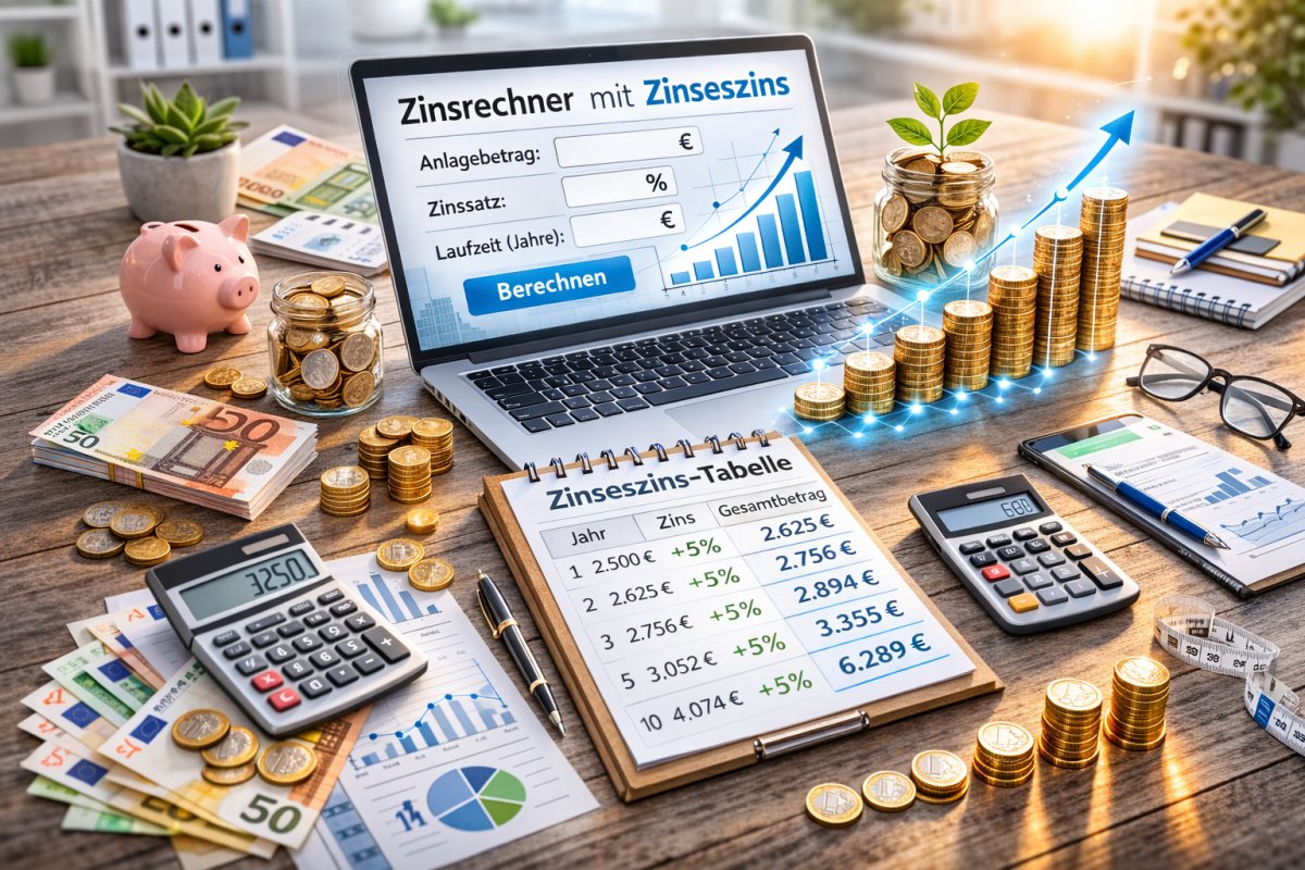 Zinsrechner mit Zinseszins Tabelle für präzise Finanzplanung Zinsrechner mit Zinseszins Tabelle für präzise Finanzplanung